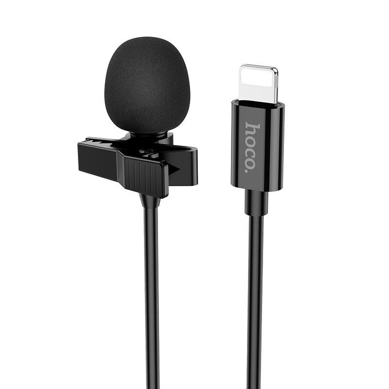 Микрофон петличный Hoco L14 Lightning Black (00000062836_1)