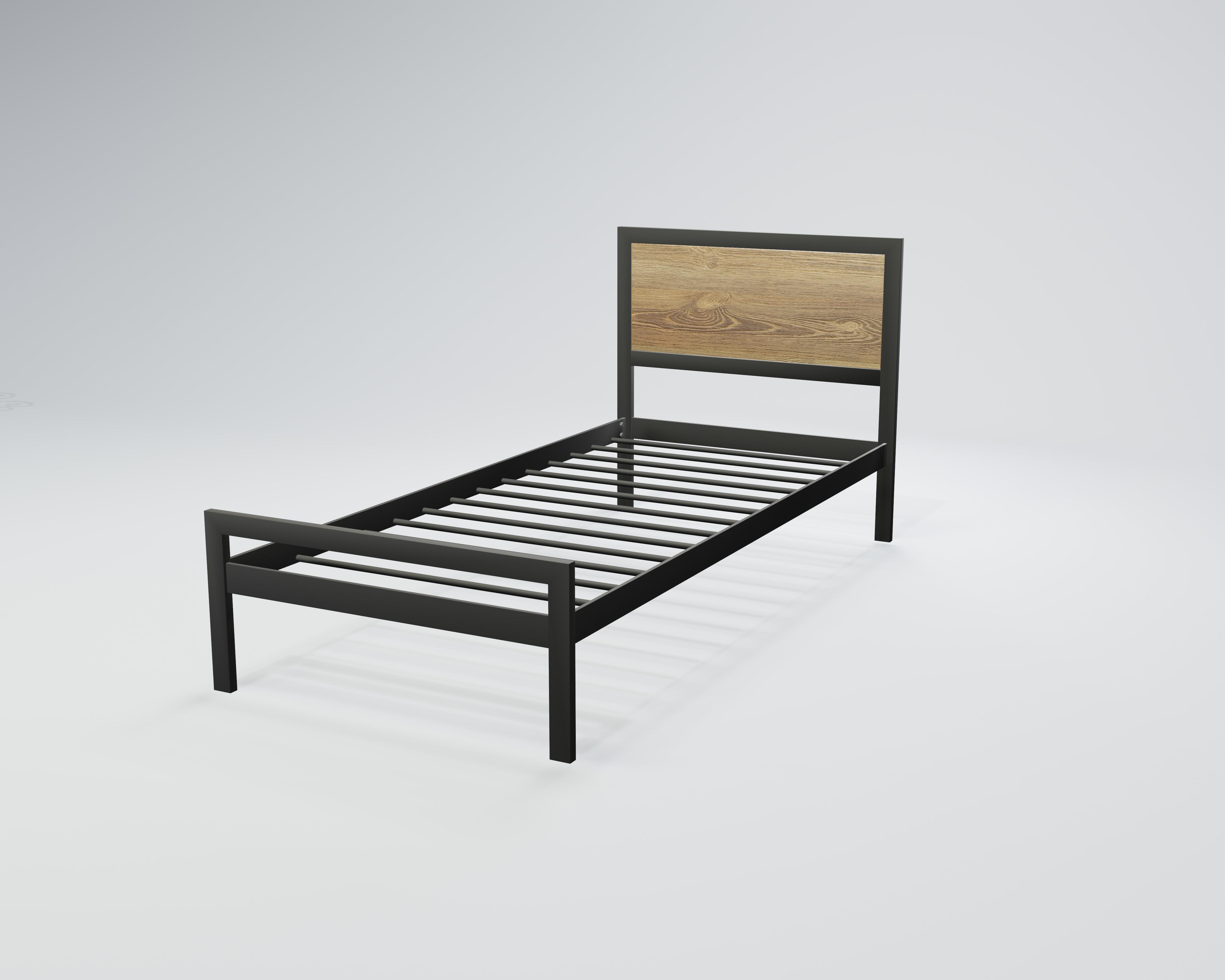 Кровать металлическая Герар Мини 80x200 см Черный бархат