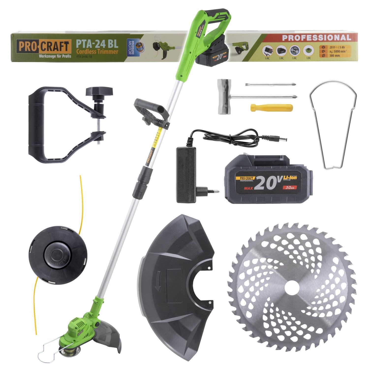 Тример акумуляторний Procraft PTA24BL 1 АКБ (030253) Тример акумуляторний Procraft PTA24BL 1 АКБ (030253)