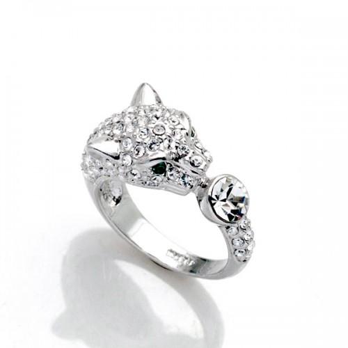 Кольцо с кристаллами Сваровски 96432с Showfay р. 16,5 Белый