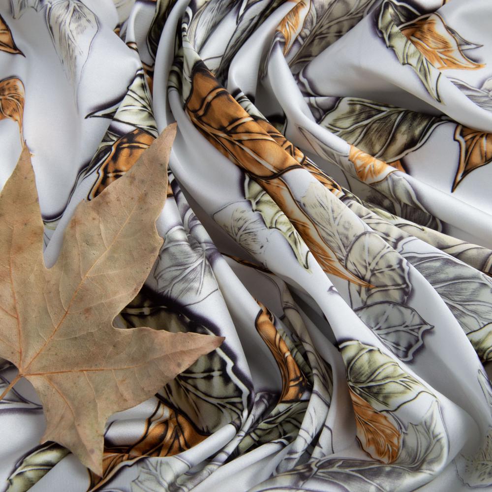 Тканина плательна атлас шовк Рудий (20893) - фото 3