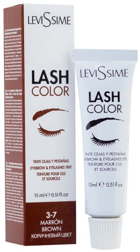 Фарба для брів та вій LeviSsime LashColor 15 мл 3-7 Brown (8435054645242)