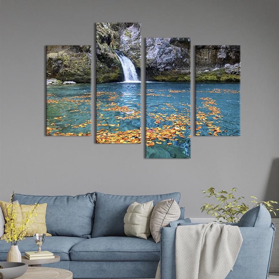 ᐉ Модульная картина из четырех частей на холсте интерьерная картина ...