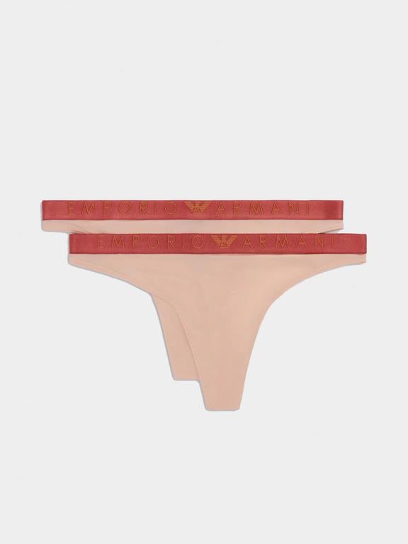 Стринги женские Emporio Armani 2 шт. М Нюдовый (3F235-163333nud)