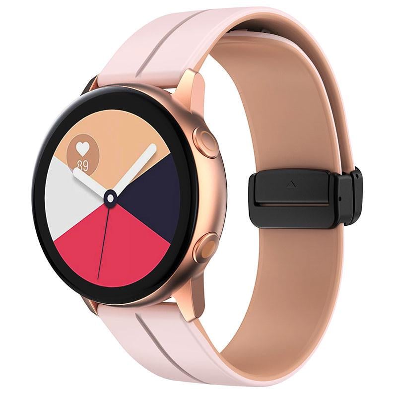 Ремінець силіконовий Classy для Smart Watch 20 мм Pink/Biege (00000068677_1)
