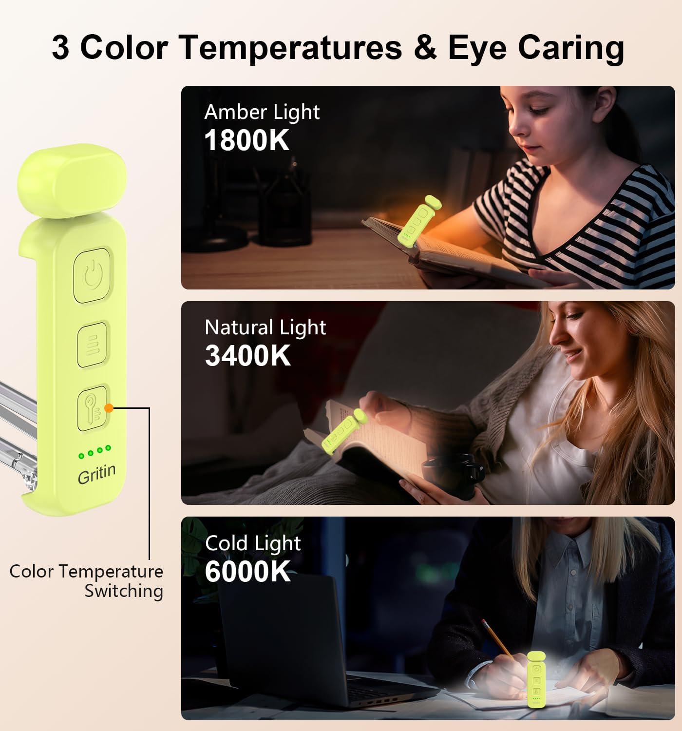 Настільна лампа для читання акумуляторна Gritin LED Book Light 500 mAh до 80 г роботи Emerald Green (G1313) - фото 4 Настільна лампа для читання акумуляторна Gritin LED Book Light 500 mAh до 80 г роботи Emerald Green (G1313) - фото 4