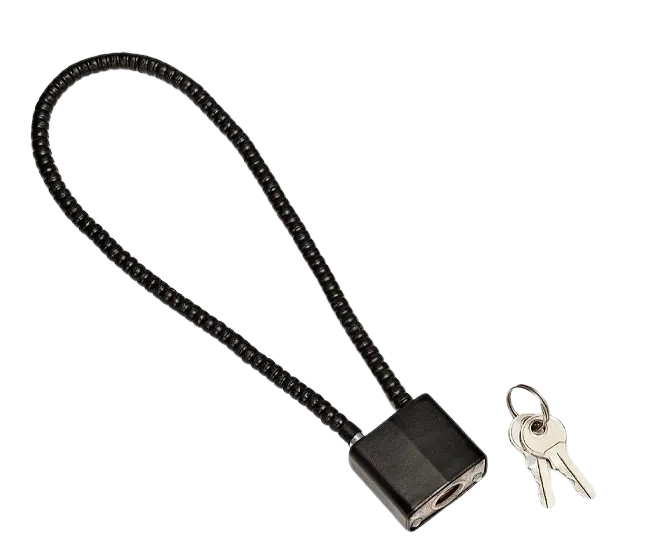 Замок навесной Solve с тросом 20 см Black (KT6009002)