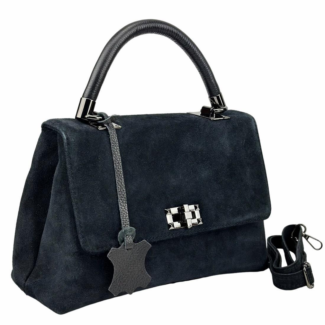 Сумка жіноча замшева Firenze Italy F-IT-7856A із замком Чорний (2656558953) - фото 3 Сумка жіноча замшева Firenze Italy F-IT-7856A із замком Чорний (2656558953) - фото 3