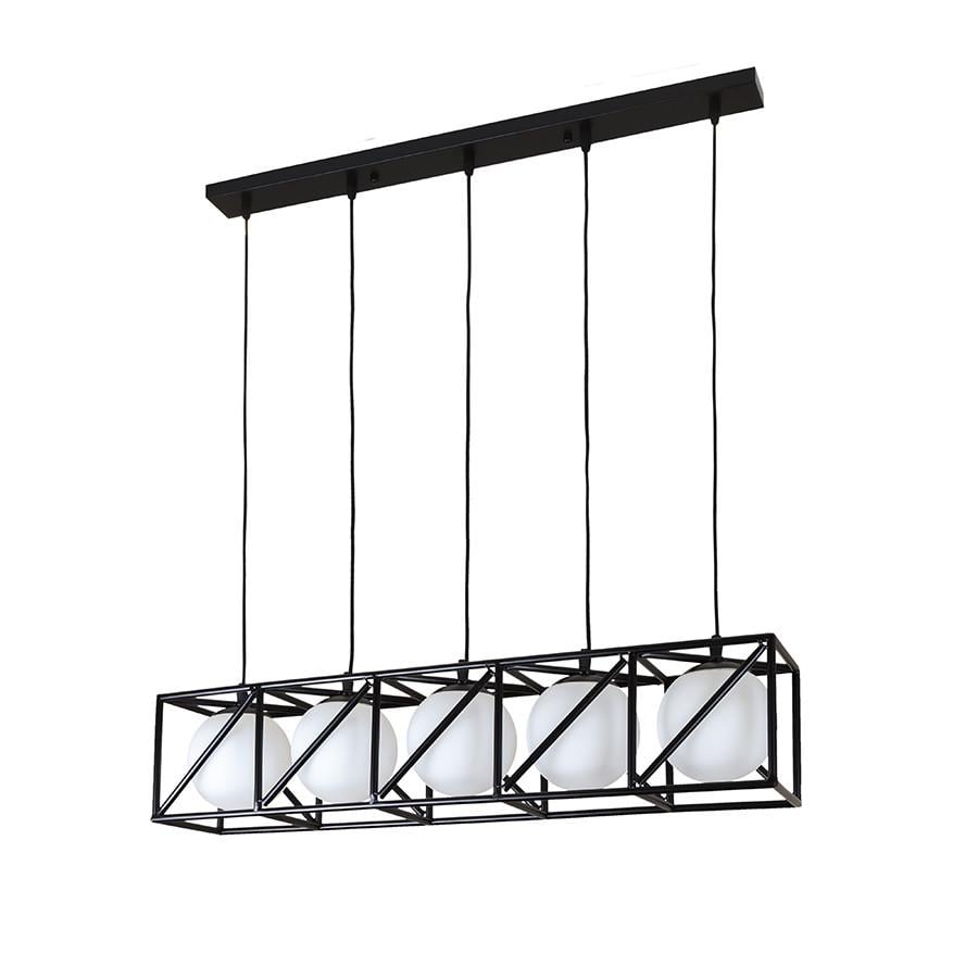 Люстра 761CT05-5 BK+WH Чорний/Білий (LVS4584)