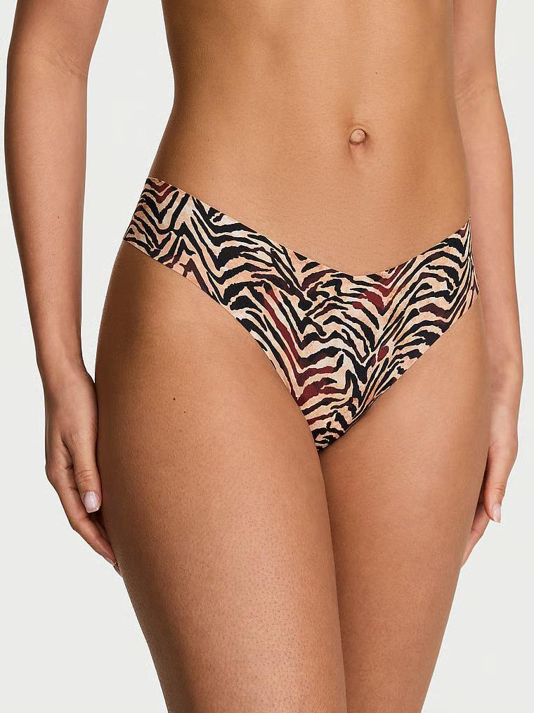Трусики стринги Victoria's Secret No-Show Thong Panty Tiger Stripe Animal S Леопард (27273844)