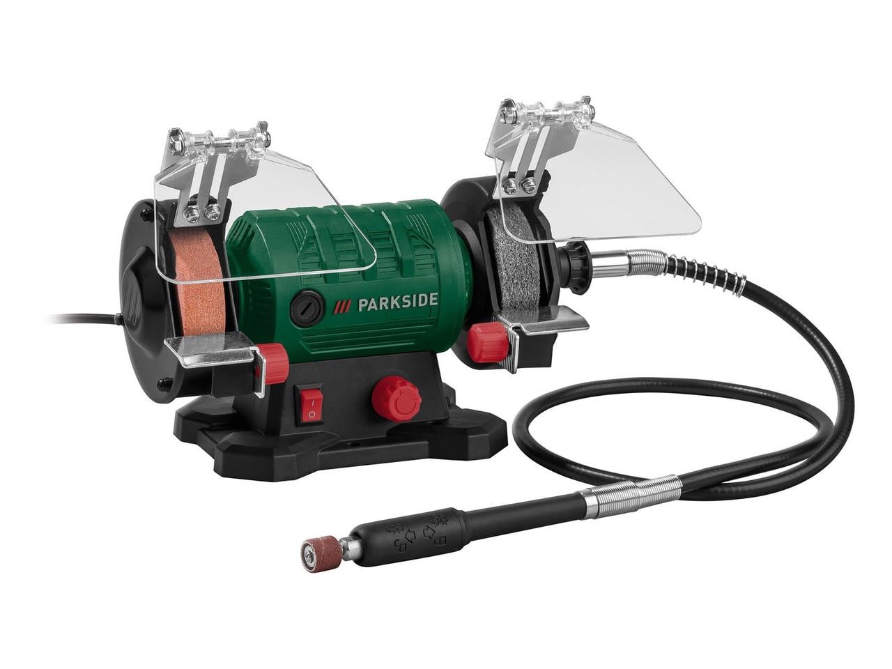 Верстат точильно шліфувальний PARKSIDE PDFW 120 B3 з гнучким валом 120 Вт 103 аксесуара