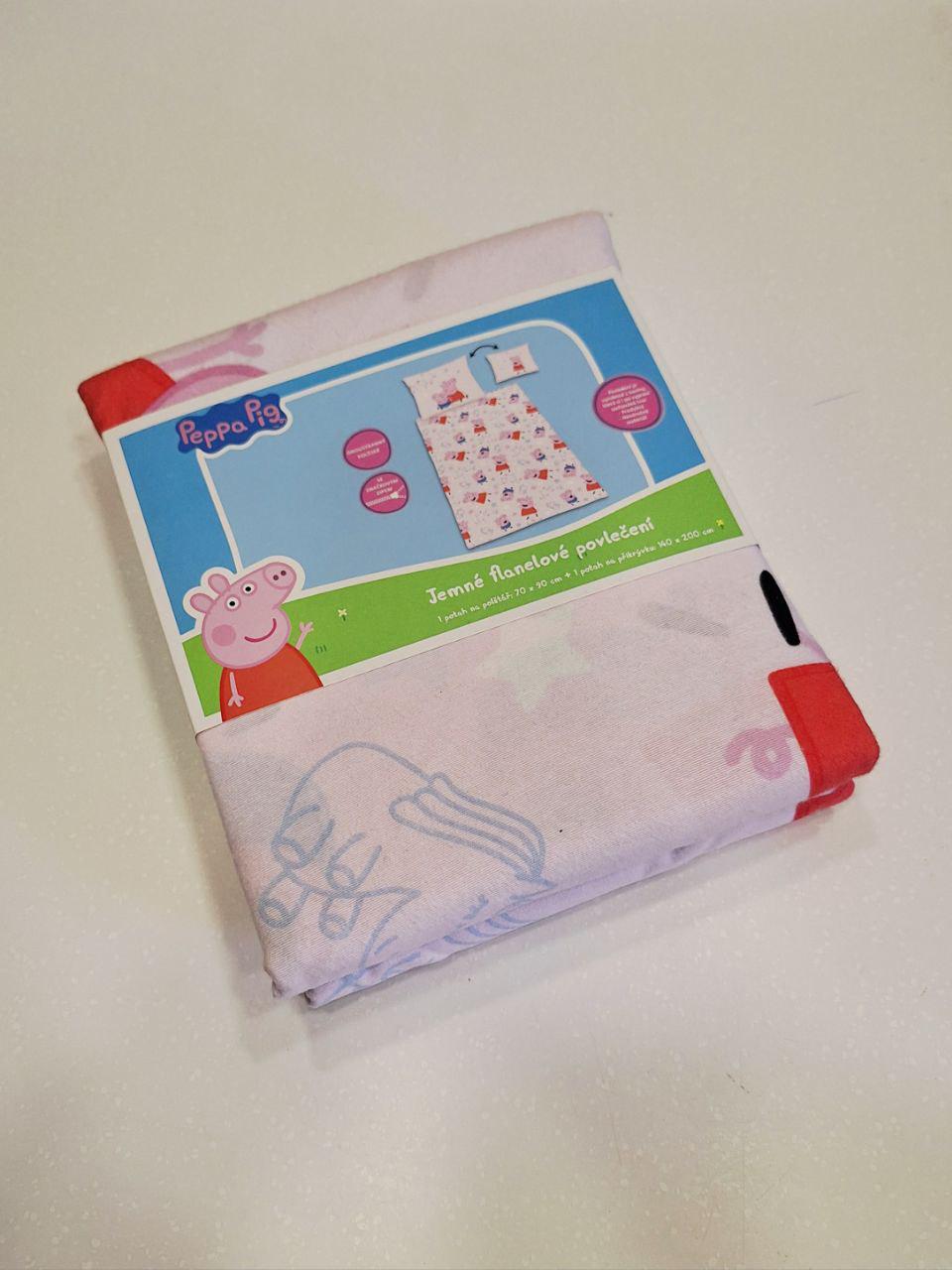 Пододеяло Peppa Pig из фланели 140х200 см с наволочкой 70х90 см (1681)