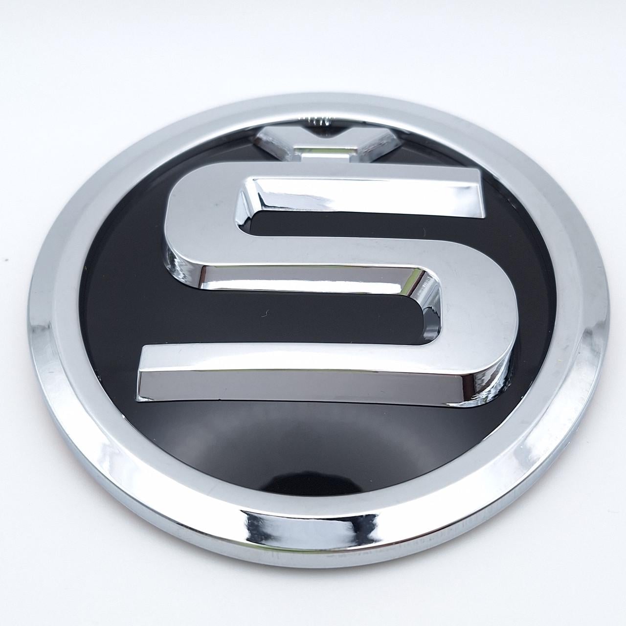 Эмблема Skoda 'S' 100 мм передняя 5ed853621 Хром/Черный глянцевый (1791251309)