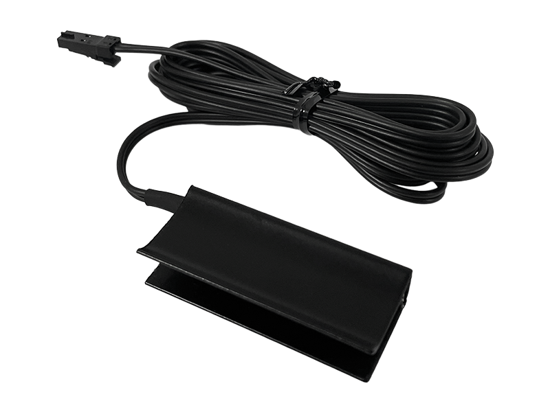 Клипса светодиодная LEDUA алюминиевая для подсветки стеклянных полок 12V 0,24W Желтый свет/Черный (7766)