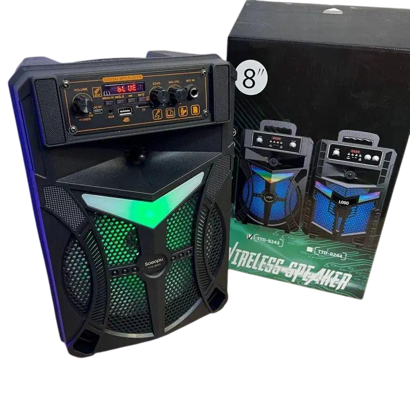 Колонка портативная Wireless TTD-8243 Speaker 10 Вт 40 Hz-20 kZ 75 dB 1500 mAh Bluetooth/USB с микрофоном