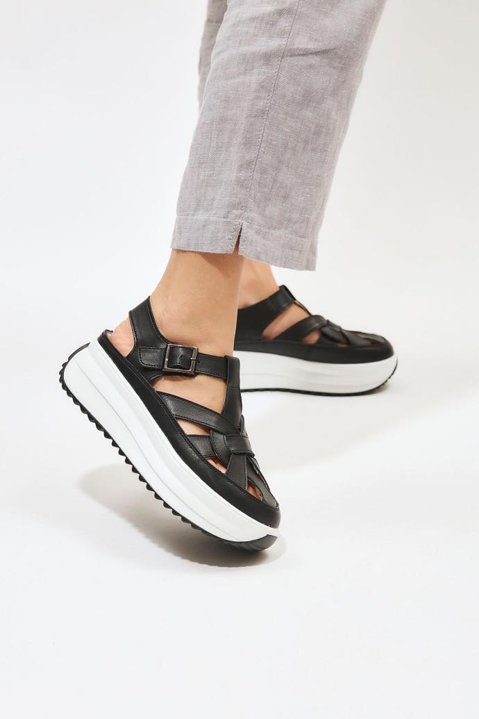 Сандалии женские ALLSY на платформе р. 36 Черный (195313) - фото 3 Сандалии женские ALLSY на платформе р. 36 Черный (195313) - фото 3