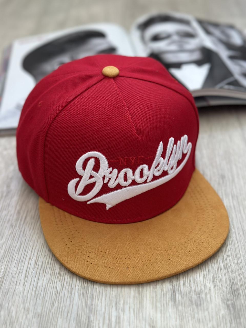 Кепка-снепбек Brooklyn NYС 56-61 см Красный/Коричневый (9032)