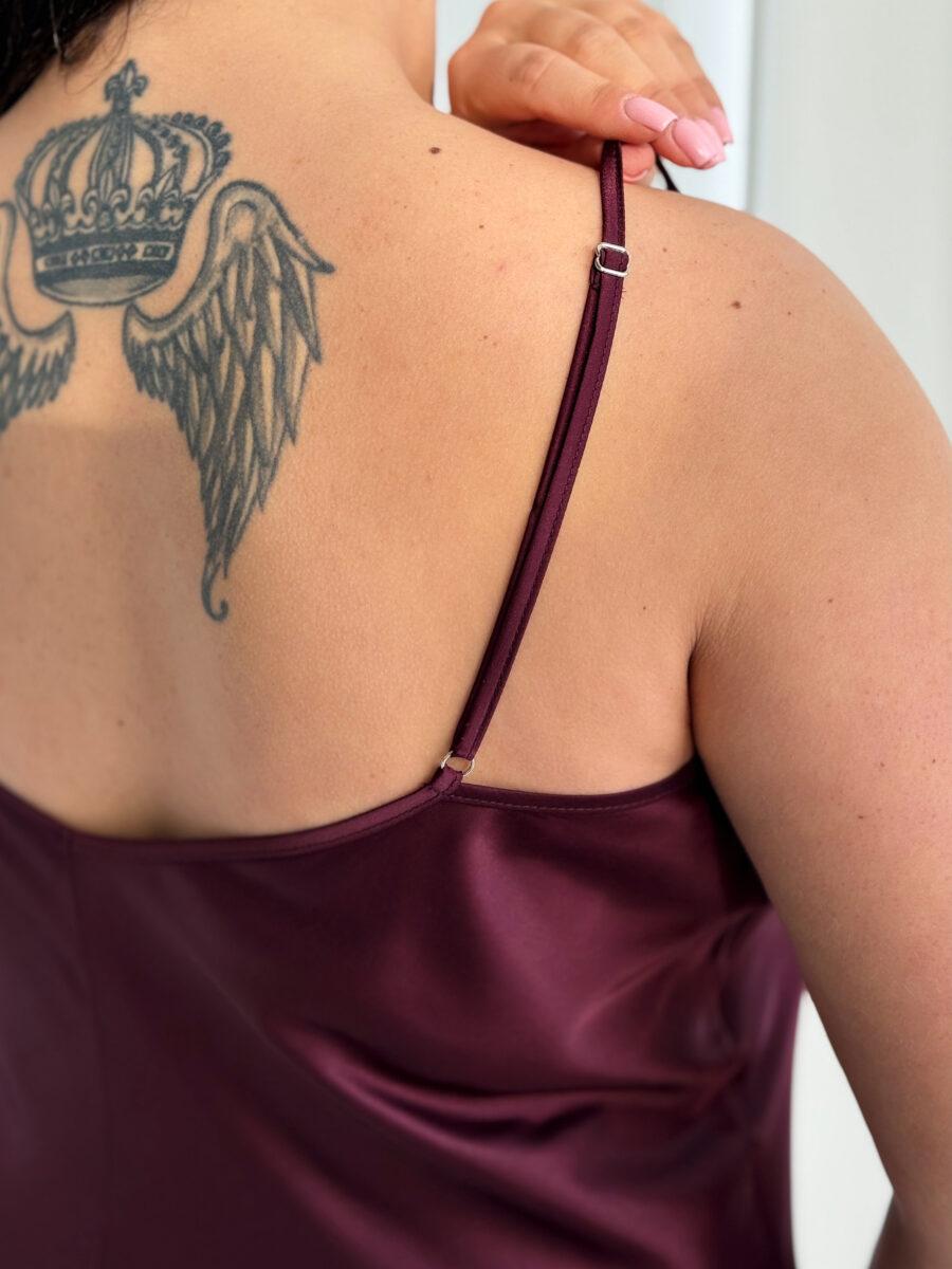 Пеньюар Julia из шелк-сатина XXL Бордовый (3066_82) - фото 3 Пеньюар Julia из шелк-сатина XXL Бордовый (3066_82) - фото 3