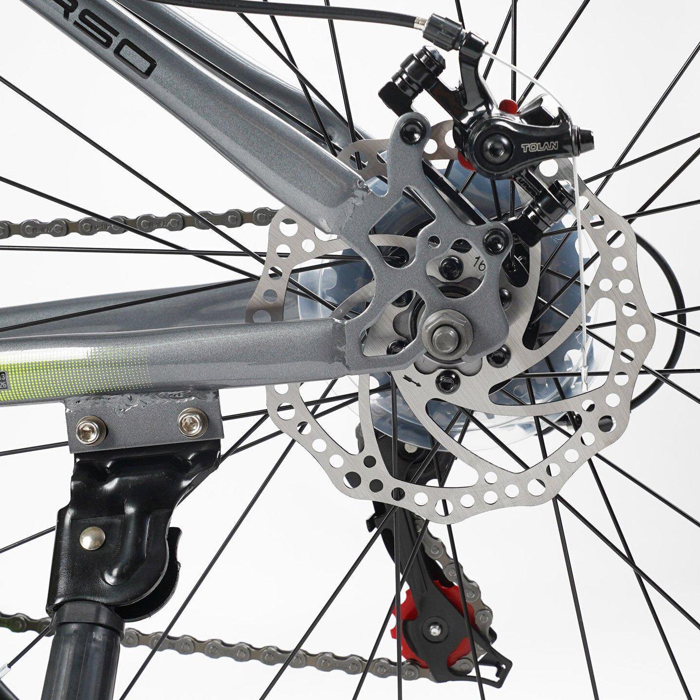 Велосипед гірський Corso Energy 26"/15" Сіро-жовтий (524961590) - фото 6 Велосипед гірський Corso Energy 26"/15" Сіро-жовтий (524961590) - фото 6