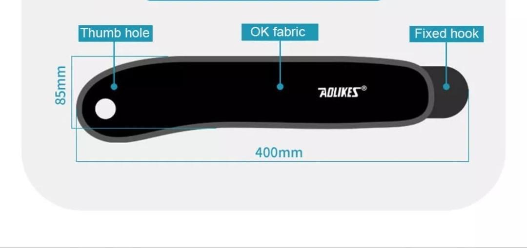 Бандаж-напульсник для спорта Aolikes профессиональный на запястье 2 шт. Черный (53825574) - фото 3