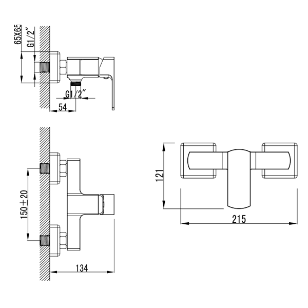 Змішувач для душу Corso BF-1D129C Como ⌀ 35 (9611300) - фото 4