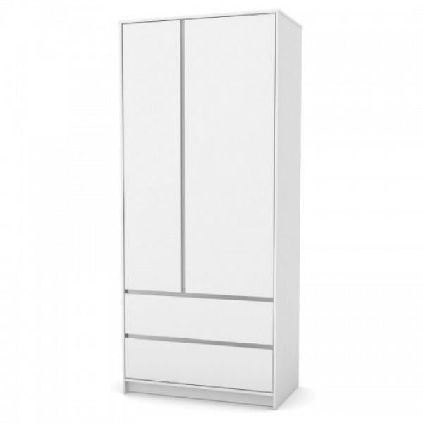 Шкаф распашной в гостиную, детскую, спальню, прихожую Верес Бёрн 90x50,3x207​​​​​​​ см из ДСП цвет Белый (38.47.2.06​​​​​​​)