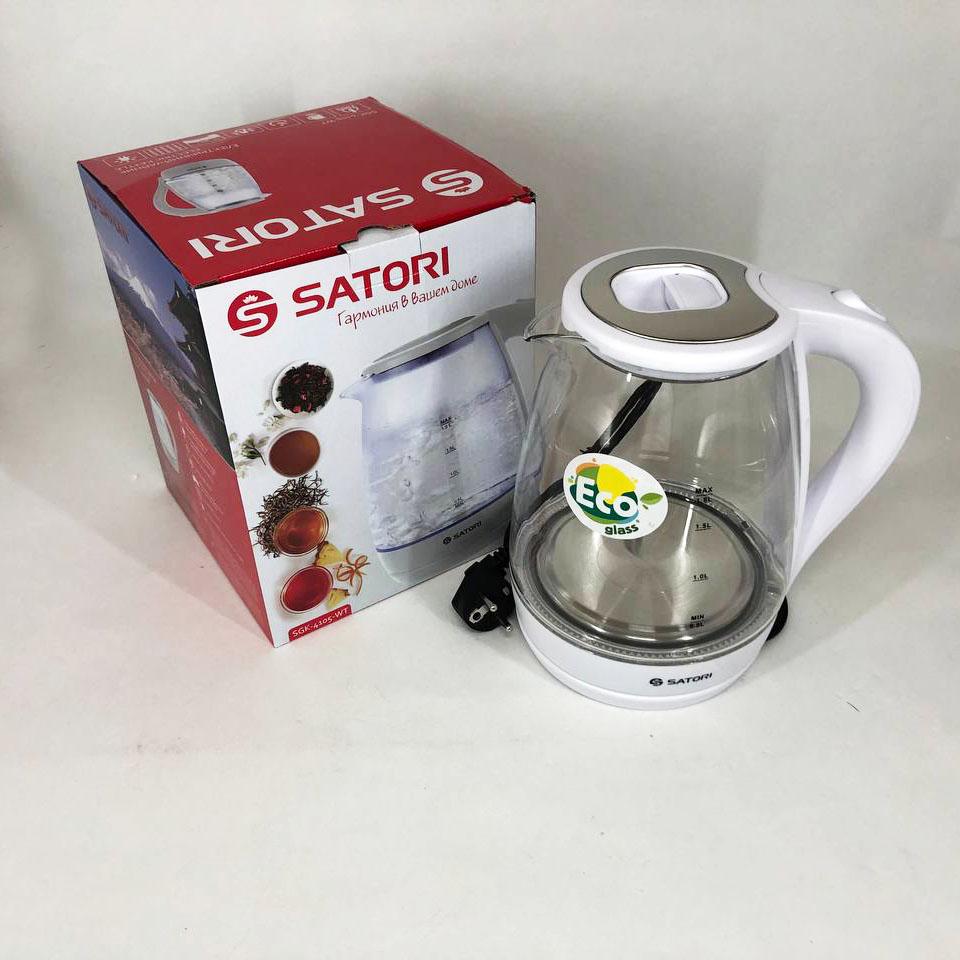 Електрочайник Satori SGK-4105-WT 1500 Вт 1,8 л Білий (254711) - фото 3 Електрочайник Satori SGK-4105-WT 1500 Вт 1,8 л Білий (254711) - фото 3