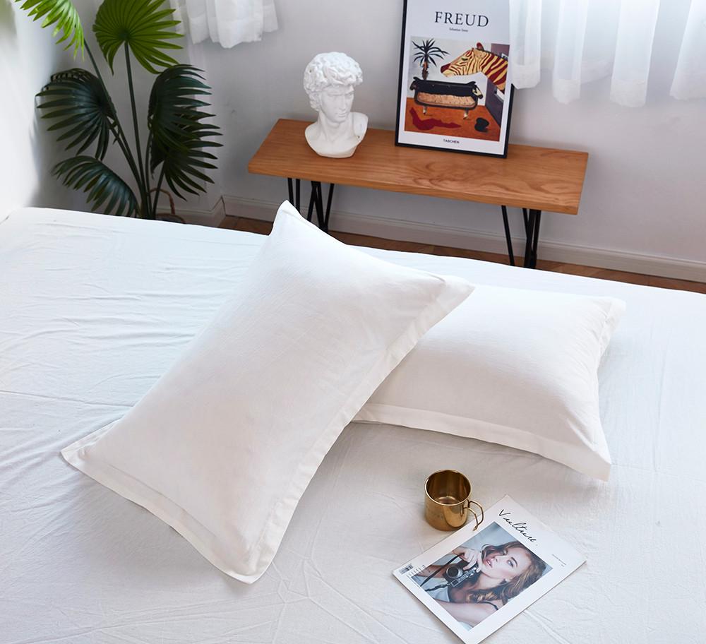 Комплект постельного белья Love You вареный хлопок евро 200x220 см Белый (62022) - фото 3