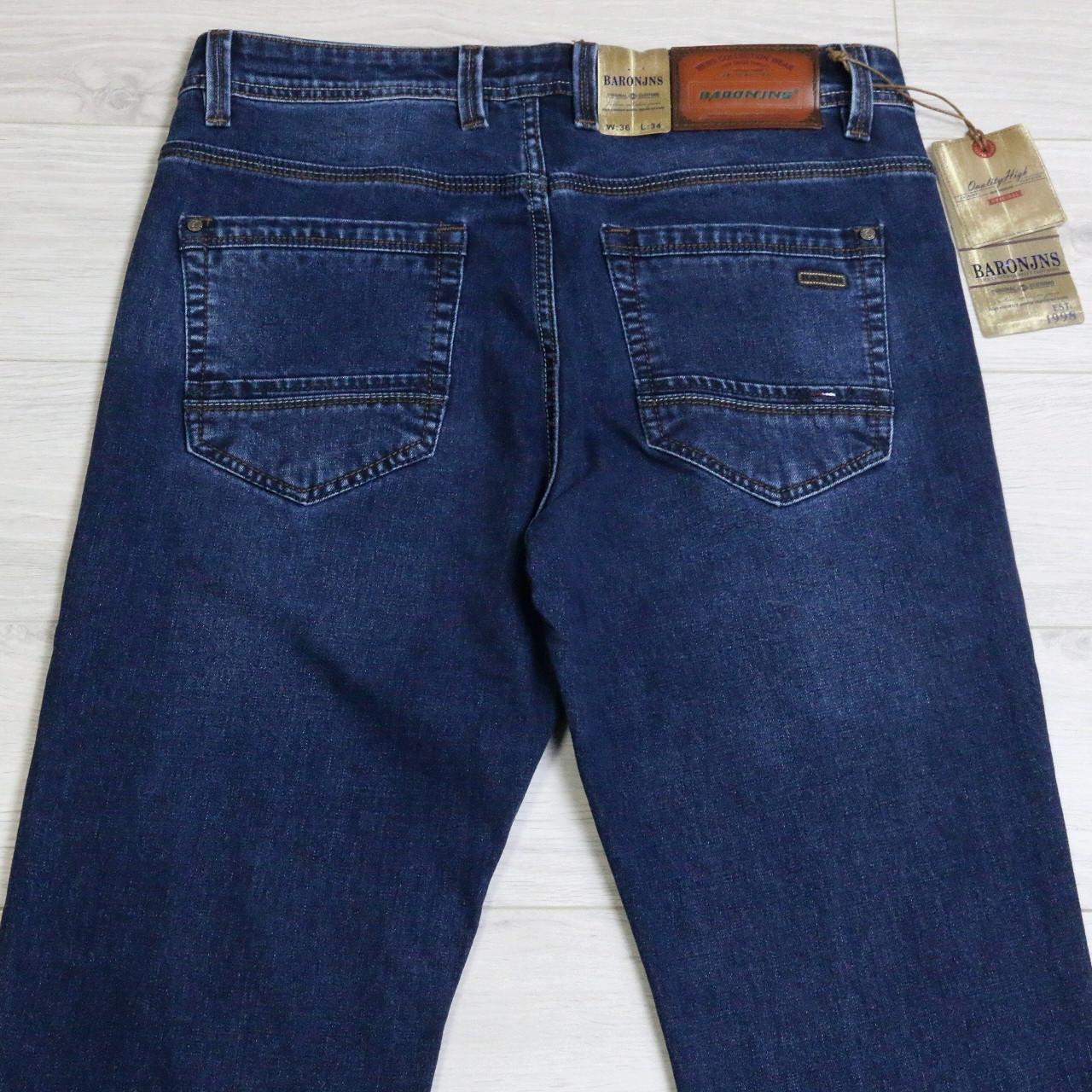 Джинсы мужские демисезонные Baron 9583 классические с ровным кроем р. 36 (2761156845) - фото 7