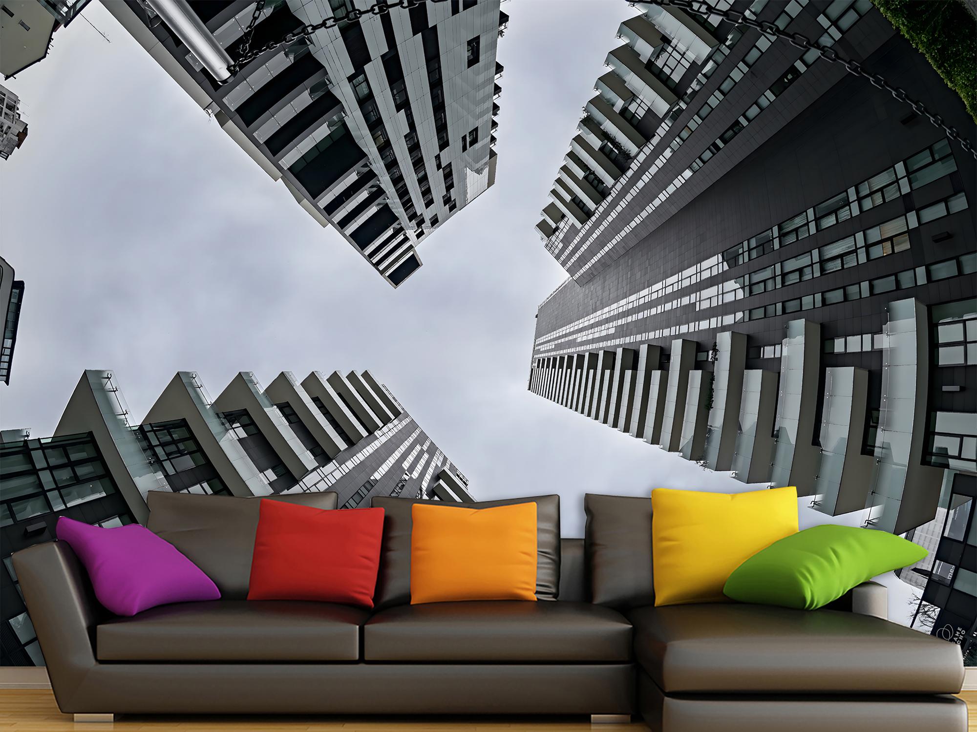 Фотообои флизелиновые Upstream Взгляд в небо среди небоскрёбов 315х210 см (SPF-165/5) - фото 3