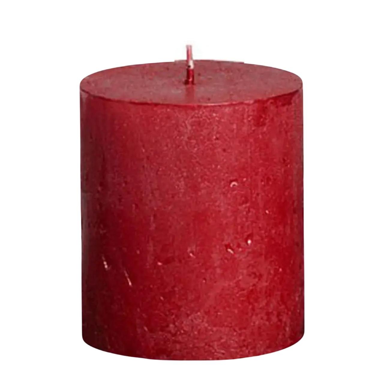 Свеча рустик Bolsius 80/68 с шиммером Красный (22287213)
