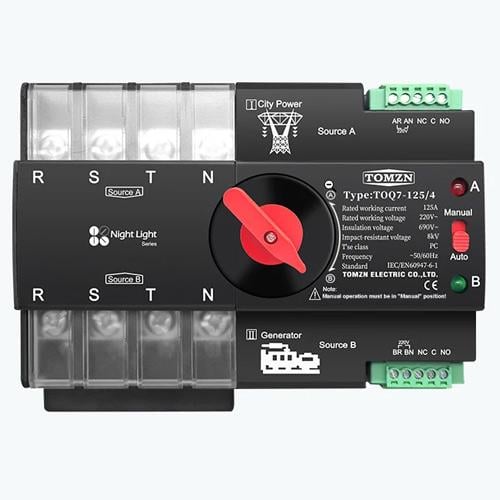 Перемикач автоматичний 3 фазний з електромережі на генератор/інвертор/автомат введення резерву 125А (31411036)
