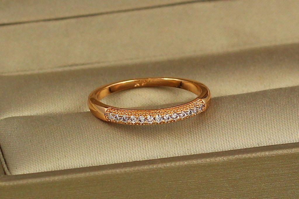 Кольцо Xuping Jewelry дорожка с маленькой расческой р. 18 Золотистый (2542658263)