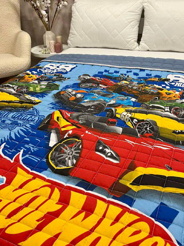 Ковдра дитяча з малюнком машинки Hot Wheels двостороння 150х210 см Синій - фото 2 Ковдра дитяча з малюнком машинки Hot Wheels двостороння 150х210 см Синій - фото 2