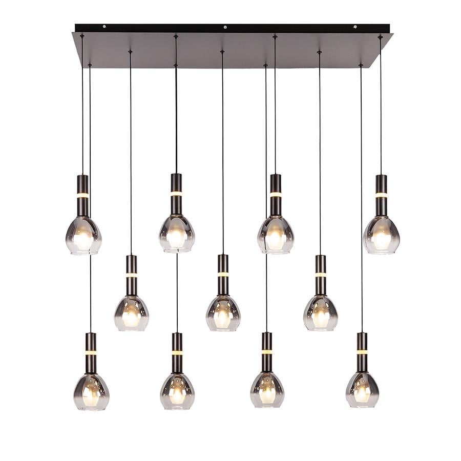 Подвесной светильник 999101F-11 900 G9 BK/SM Черный/Дымчатый