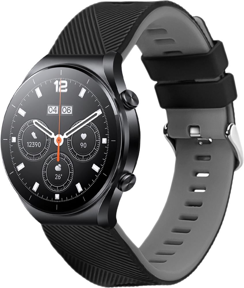 Ремінець Luminic для Xiaomi Watch S1 Acttive Black/Grey (28999-53)