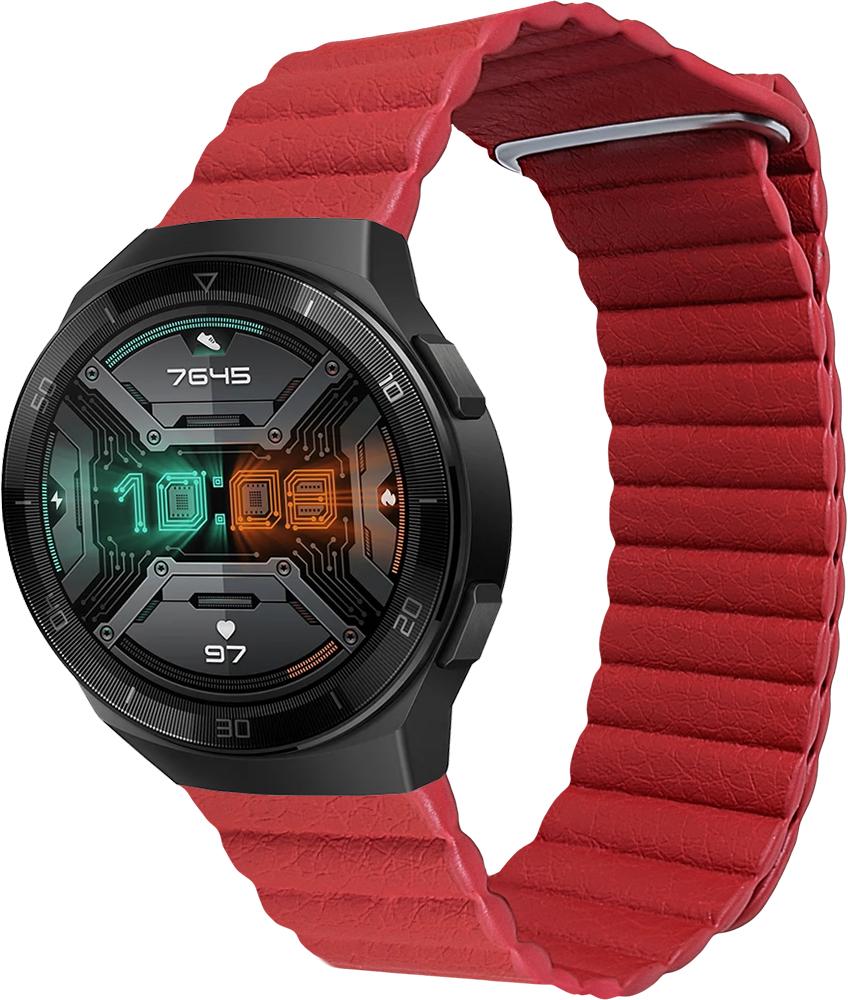 Ремінець шкіряний Genis для Huawei Watch GT2e 46 мм Red (26517-2D)