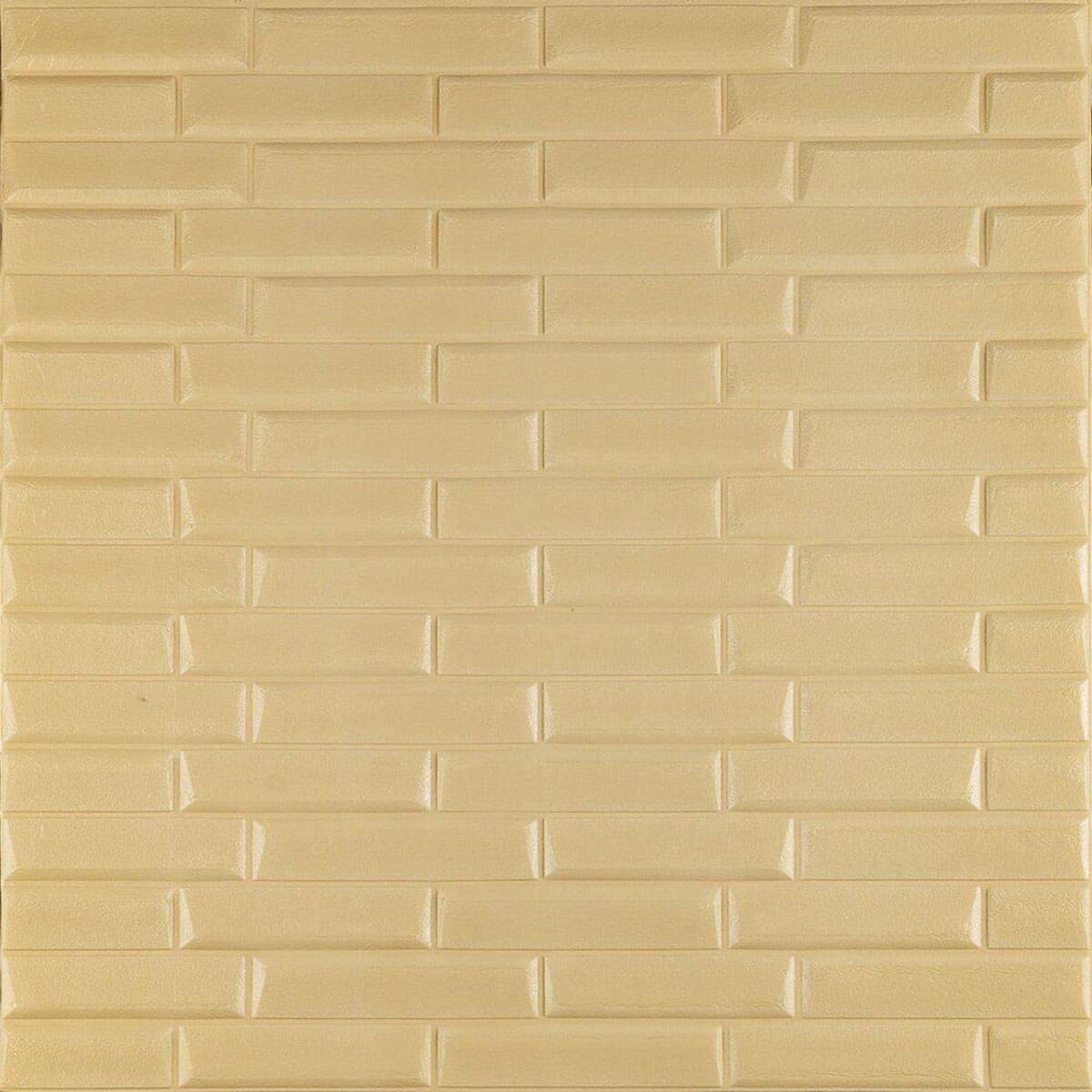 3D-панель самоклеющаяся Кладка 700x770x7 мм Желто-песочный (SW-00000010)