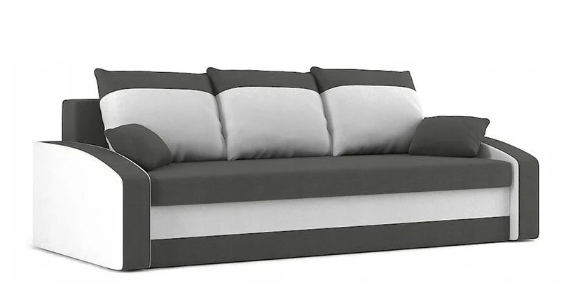 Диван Хелвет 225х90 см Серый/Молочный (28118846)