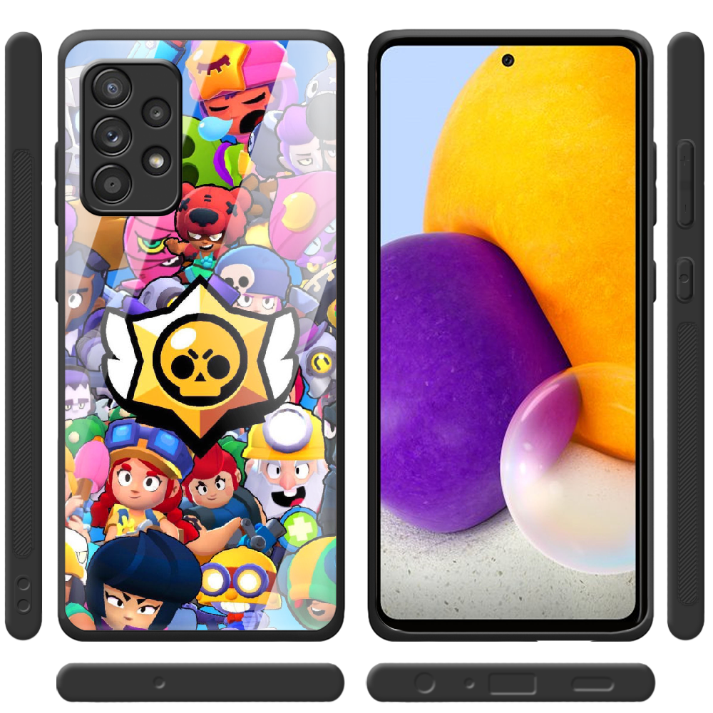 Чохол BoxFace Samsung A725 Galaxy A72 Brawl Stars Чорний силікон з склом (42070-up2389-42233) - фото 2