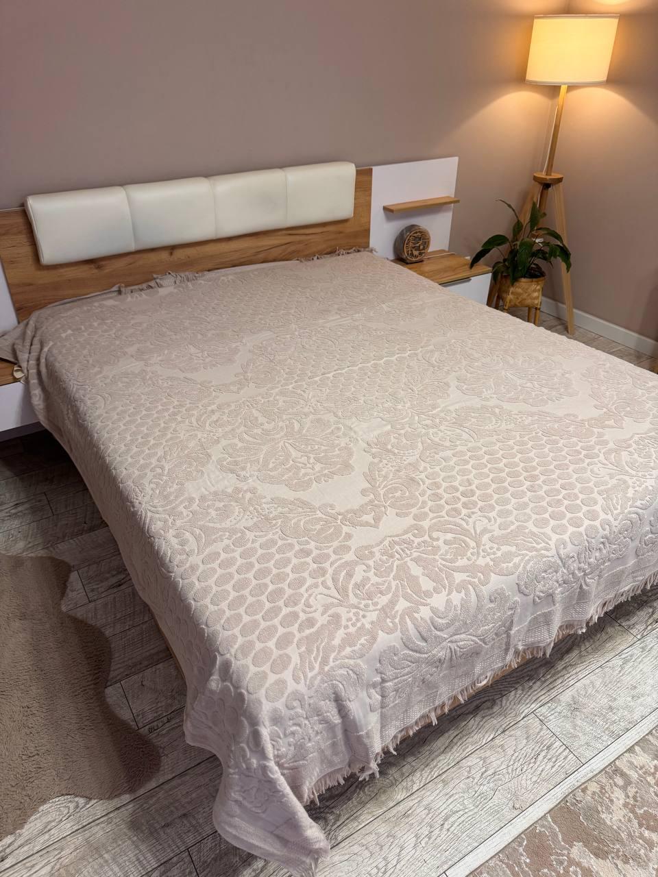 Покрывало махровое полуторное Капучино (Д-Al-mahr-pr-004)