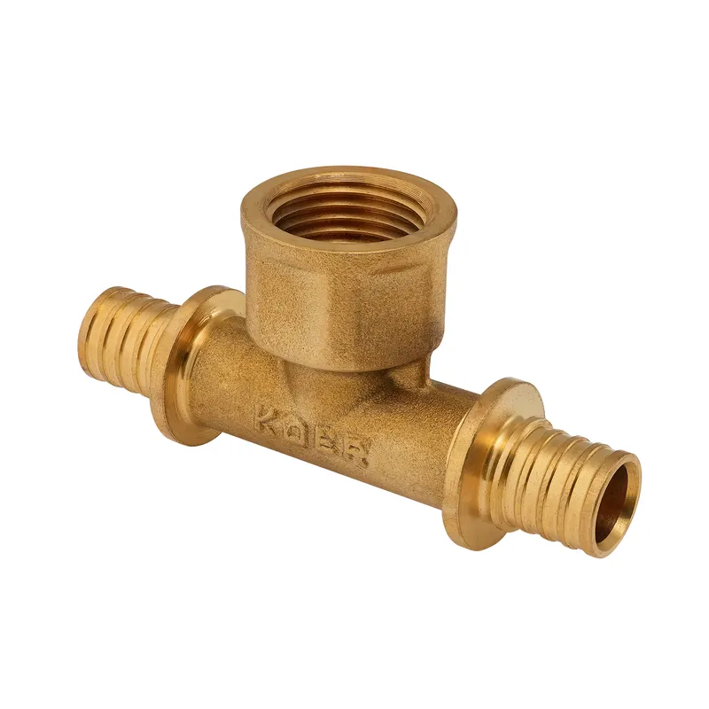Тройник переходный из ВР KOER KA.T16-06F-16 16x16 мм x 1/2"F 2,2 мм с натяжными гильзами латунный (OL-KR4894)