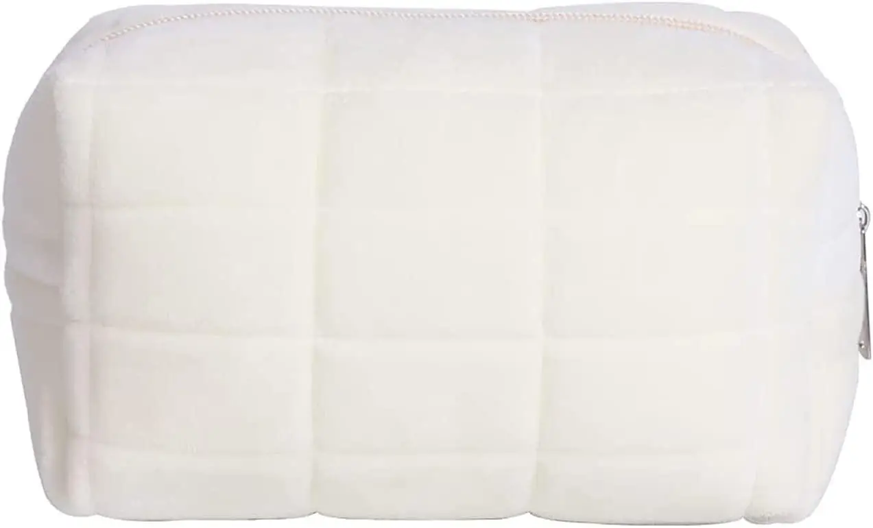 Косметичка плюшевая Tedy для косметики 18х10х10 см Белый