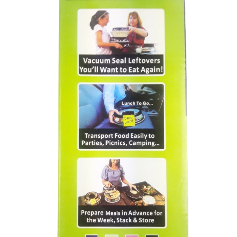 Вакуумна кришка кругла UKC Vacuum Food Sealer 25 см (4123198) - фото 6