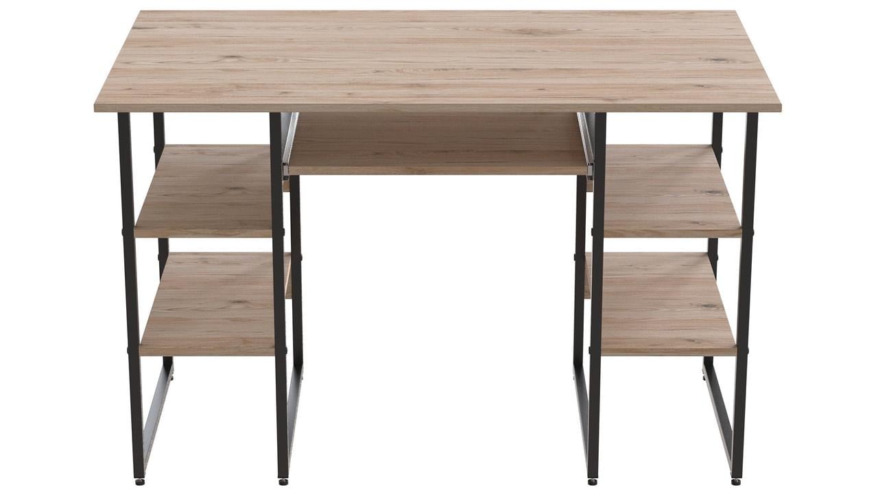 Комп'ютерний стіл Ferrum-decor Тім ДСП 32 мм 75x140x70 см Чорний/Дуб Сан-Марино (FRD-103988) - фото 1 Комп'ютерний стіл Ferrum-decor Тім ДСП 32 мм 75x140x70 см Чорний/Дуб Сан-Марино (FRD-103988) - фото 1