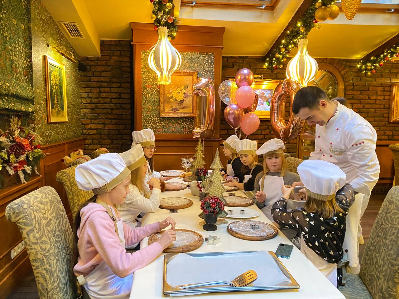 Фартук и колпак детский Vsetex Latte Junior 7-12 лет Бело-бежевый (18185073) - фото 4