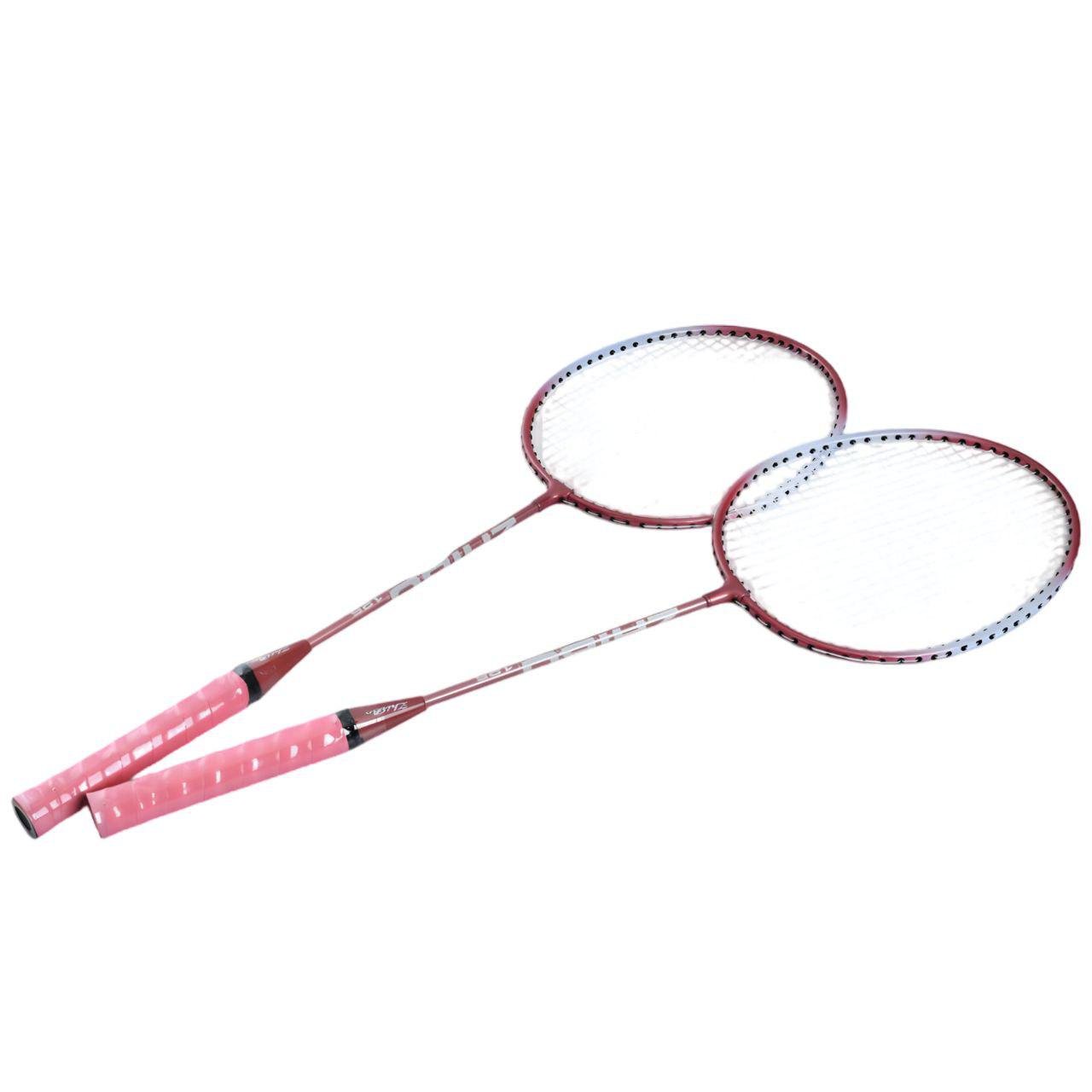 Ракетки для бадмінтону металеві з чохлом 65,5 см Рожевий (26138358)