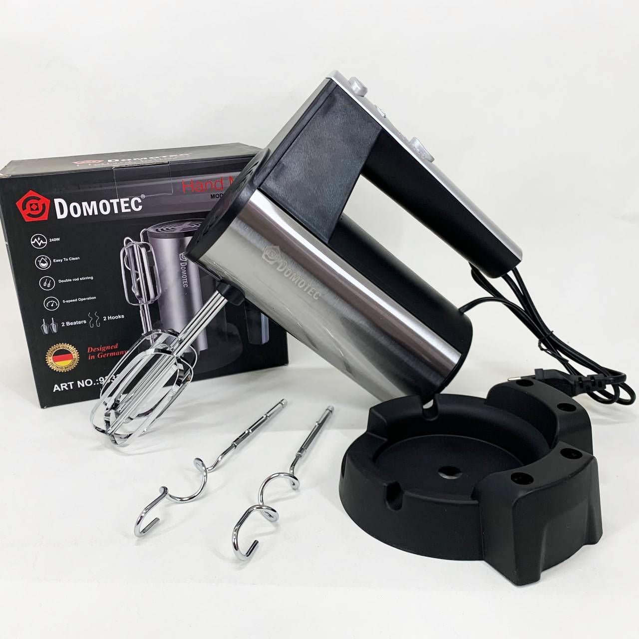 Міксер ручний DOMOTEC R6629A 800W 5 швидкостей з двома насадками
