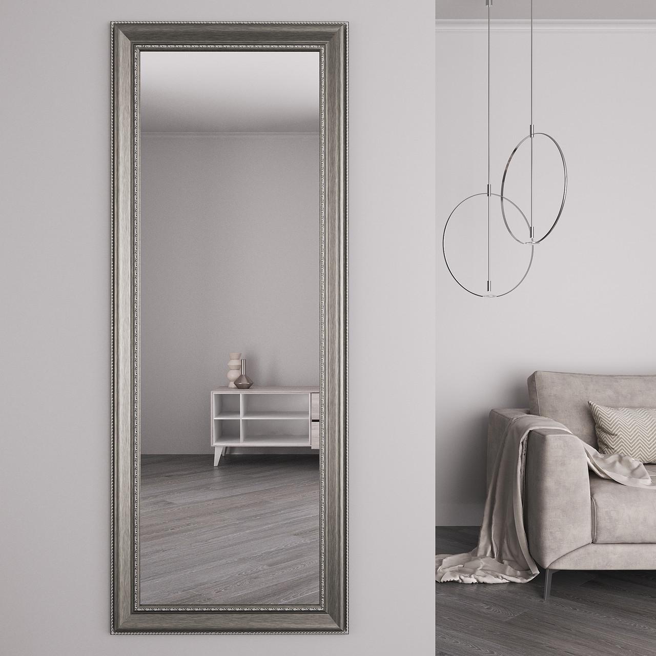 Зеркало в полный рост Black Mirror на стену 176х66 Серебро (8731-26)