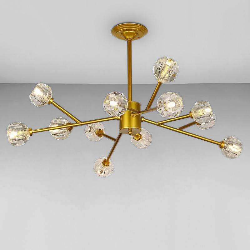 Люстра подвесная Light House LS-18141-12 Золотистый/Прозрачный